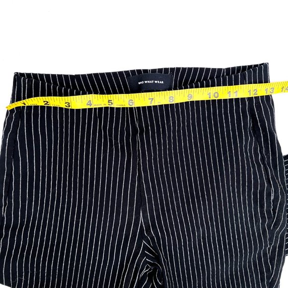 who what wear dark navy striped skinny crop - Picture 5 of 7